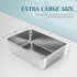 IKITCHEN Stainless Steel Cat Litter Box, Large Metal Litter Box for Cats and Rabbits, 19.5"L x 13.5"W x 6"H