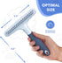 Dog Rake Deshedding Dematting Brush, Undercoat Rake for Dogs & Cats, Reduces Shedding by 90% (Haze Blue)