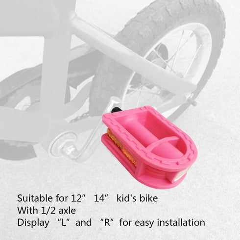 Upgraded Kids Bike Pedals 1/2-Inch, 1 Pair Resin Spindle Pedals for 12" 14" Youth Bikes