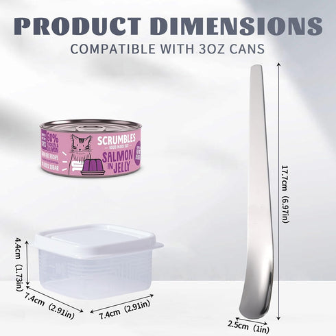 4Pack 3oz 2.56''/65mm Canned Cat Food Storage Container for Cat Cans, Transparent Plastic Pet Food Sealer with Airtight