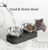 Stainless Steel Cat Food Bowl - 15-Angle Ergonomic Design Reduces Vomiting