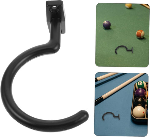Happyyami Replaceable Billiard Cue Hanger Rack Hook for Pool Table Side Hook for Snooker Accessories Easy to Install