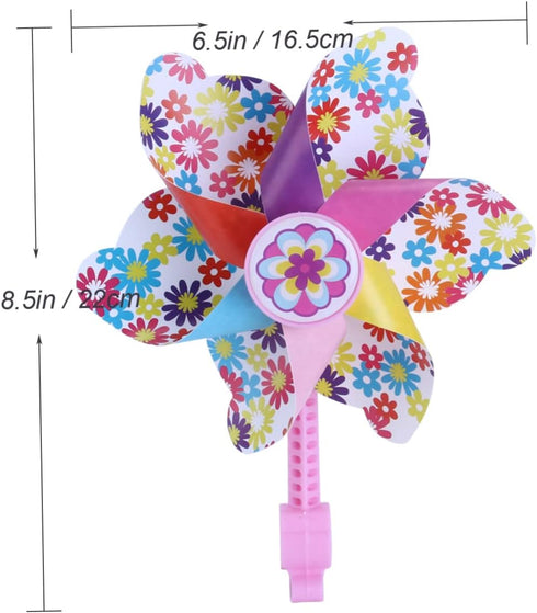 Girl Toys Outdoor Kids Toys, Bicycle Windmill Playset Accessories, Mini Child Flowers Red Baskets