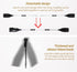 POCREATION 2Pcs Aluminium Alloy Boat Paddles, Lightweight Detachable Kayak Oars with Ribbed Blade