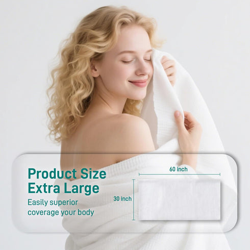 30"X60", (XL,10 Count) Ditoi Disposable Bath Towels,Extra Large Beach Towels Camping Towels for Travel Hotel, Soft