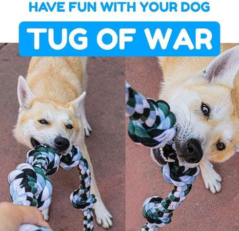 Giant Dog Rope Chew Toys for Extra Large Dogs | 42 Inch, 6 Knot Tough Toy for Aggressive Chewers