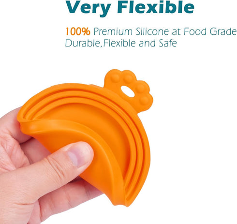 PetBonus 2 Pack Silicone Pet Can Cover Lids, Universal Size for Dog Cat Food, BPA Free, Dishwasher Safe