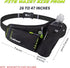 Labeol Waist Pack, Waterproof Hydration Belt with Water Bottle Holder, Adjustable Fanny Pack for Running Hiking Cycling