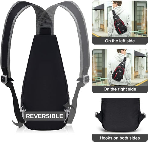 Kimlee Sling Bag - Crossbody Bags for Men, Travel Hiking Chest Daypack for Women, Lightweight Over Shoulder