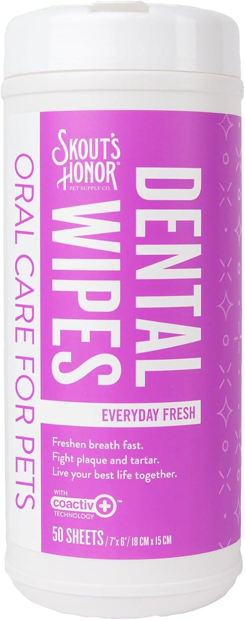 Pet Dental Wipes by SKOUT'S HONOR