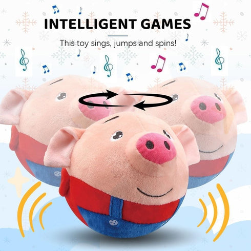 Geojec Toy,2026 Interactive Dog Toys,Active Moving Pet Plush New shaking dog ball pig dog toy Interactive Dog Ball