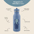 Trixie 500 ml - Stainless Steel Drinking Bottle Elephant Blue
