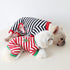 Hdwk&Hped Soft Cotton Dog Pajamas, Striped Solid Pet Jumpsuit for Small Dog Cat Puppy, 3 Styles (Christmas Style 2-Pack)