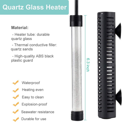 200 15-30 hygger Watt Aquarium Heater with LED Digital Temperature Controller, Submersible Fish Tank Water Heater