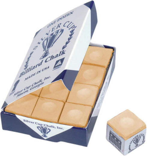 Silver Cup Billiard CHALK, ONE DOZEN
