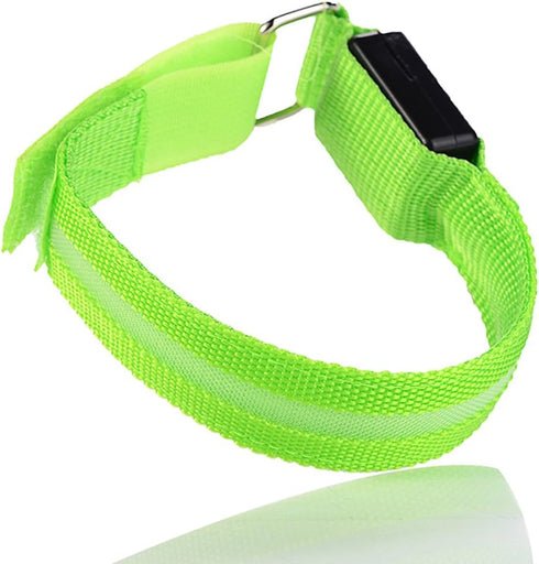 LED Slap Band, USB Rechargeable Light Up Sport Armband, Adjustable Glow in The Dark Bracelets for Night Safety