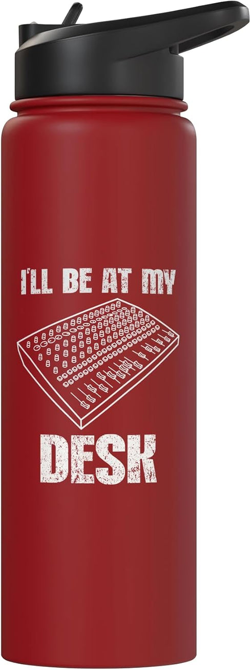 Audio Engineer Sound Guy Gifts Apparel & Decor Funny Sound Engineer I'll Be At My Desk Sound Console Stainless Steel