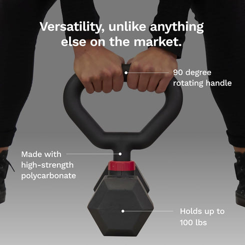 Jayflex Hyperbell Dumbbell Converter - Adjustable Barbell Set for Home Fitness, Up to 200 lb Capacity