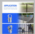 Chain Link Fence End Rail T Clamps, Panel T Clamps for 1-3/8" OD Pipe, Fence Bracket with Bolts & Nuts Included