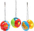 Bird Hanging Ball with Bell - Colorful Chewing Treat Toy for Parrot, Parakeet, Cockatiel, Conure, Dog, Cat (3 PCS)