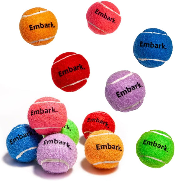 Colorful Squeaky Tennis Balls for Small Dogs and Puppies, 1.5 Inch, 12 Pack for Training and Fetch