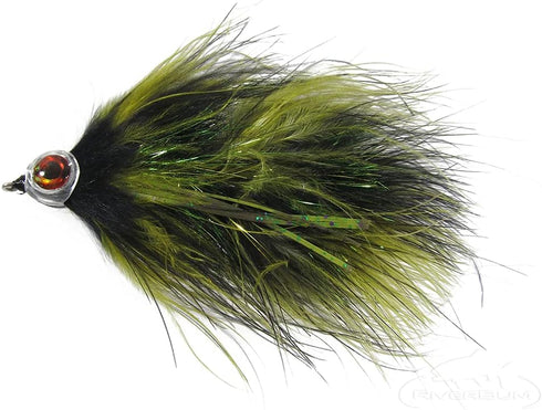Pike Fly Fishing Flies Assortment Kit - 10 Piece with Fly Box, Cousin It, Mr Creepo, Skully Bugger