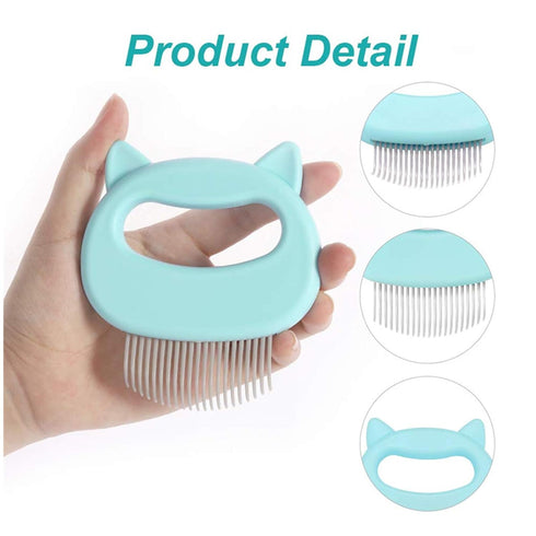 3 Pcs Pet Hair Grooming Massage Comb for Cat Dog, Shedding Brush Shell Comb to Remove Matted Fur (Blue, Green, Pink)