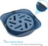 UPSKY Slow Feeder Small Dog Puzzle Bowl Feeder, Anti-Slip, Anti-Bloat, Anti-Choking - Deep Blue