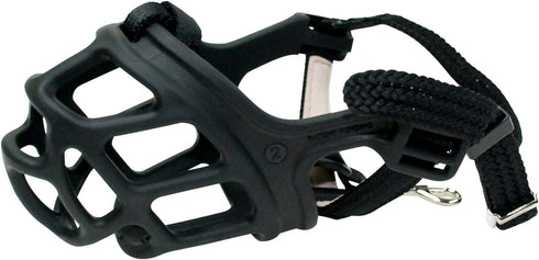 ZEUS Alpha TPR Muzzle for Small Dogs - Comfort Fit Design Prevents Biting, Barking, Chewing, Black