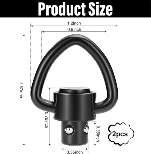NEATABY Quick Detach Sling Swivel Attachments, Heavy Duty Button-Operated Mount, Two Point and Traditional Sling