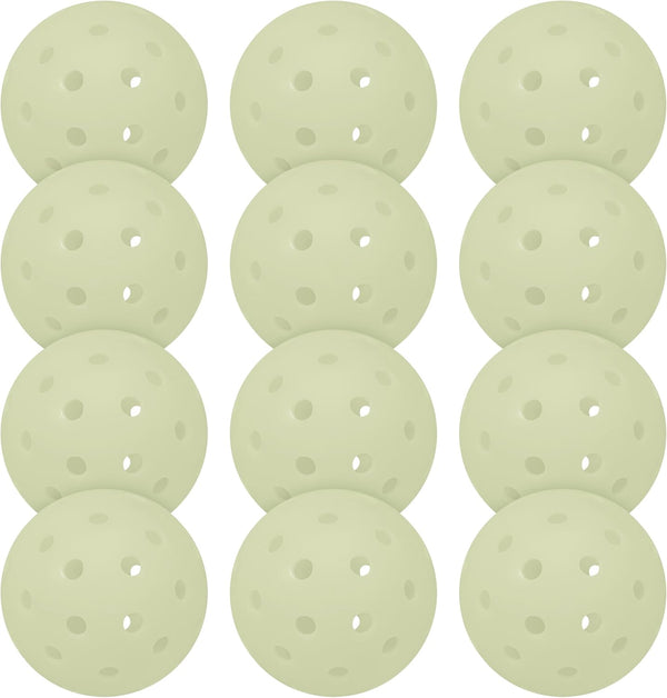 Franklin Sports Glow in The Dark Outdoor Pickleballs - Light Up Pickleball