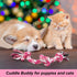 Dog Rope Toys - 3 Knots Chew Rope Toy for Medium and Small Dogs, Natural Cotton for Tug of War and Teeth Cleaning (Pink)