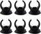 Sucker Clip 6pcs Black Plastic Replacement Fish Tank Aquarium Heater Suction Cups Clips