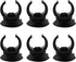 Sucker Clip 6pcs Black Plastic Replacement Fish Tank Aquarium Heater Suction Cups Clips