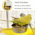 Tfwadmx Bird Feeding Dish Cups, 2PCS Clamp Holder for Parrot Food Bowl, Bird Cage Water Bowl
