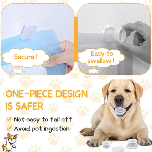 Abizarch 12pcs Dog Wall Pee Pad Holder Self-Sticky Pee Pad Wall Clip Keeps Your House Clean Dog Potty Training Pad