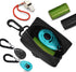 Dog Waste Bag Dispenser, Soft Fabric Zipper Holder for Doggie Waste Bags, 2PCS Black Pouch for Leash Accessory