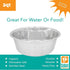 Lightweight Stainless Steel Feeding Dish for Dog, Cat, Pet Food and Water Dish | Silver, 3-Quart