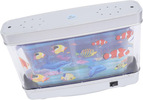 Aquarium Sensory Lamp, Lifelike Artificial Aquarium with Moving Fish, Sensory Therapy Night Light, USB Power Supply
