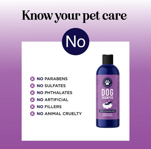 Soothing Oatmeal Shampoo for Dogs - Cleansing and Moisturizing Aloe & Oatmeal Dog Shampoo (Lavender Vanilla)