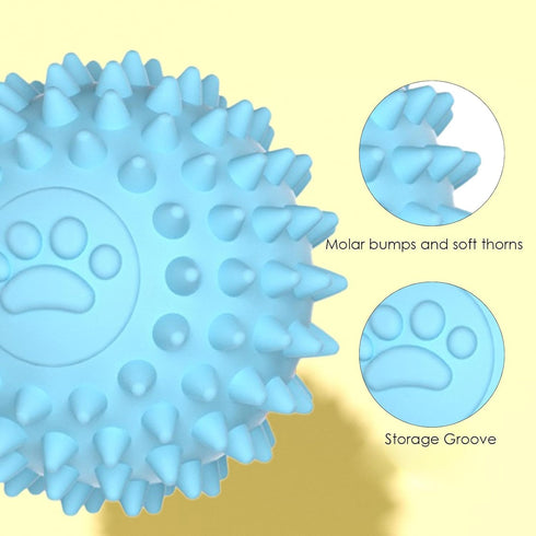 2 Pcs Spiky Dog Ball | Indestructible Fetch Toy for Aggressive Chewers, No Squeak Rubber Balls