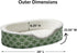 MidWest Homes Orthopedic Egg-Crate Nesting Pet Bed, Medium, Green with Teflon Fabric Protector