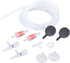 HITOP Aquarium Air Pump Accessories Kit - Standard 3/16" Air Tubing, Check Valves, Air Stones, Suction Cups