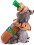 Latte Dog Costume, Funny Iced Coffee Outfit for Halloween, Winter Warm Cosplay for Small Medium Dogs