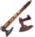 Viking Axe Real Handmade Carbon Steel Ragnar Lothbrok Hunting Axe with Leather Sheath