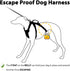 Escape Proof Dog Harness - Secure No Escape Design, Fully Reflective with Handle, Adjustable Vest for Small Dogs