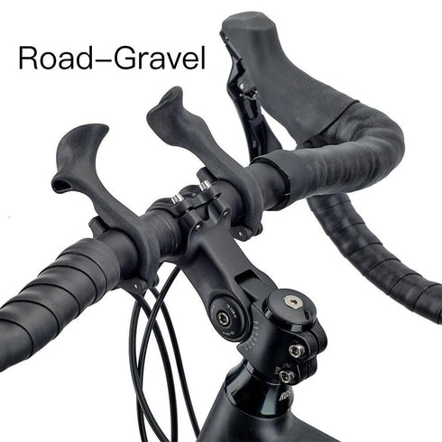 Mountain Bike Handlebar Ends, Lightweight Ergonomic Design Bar Ends Attachments with Fluorescent Lamp