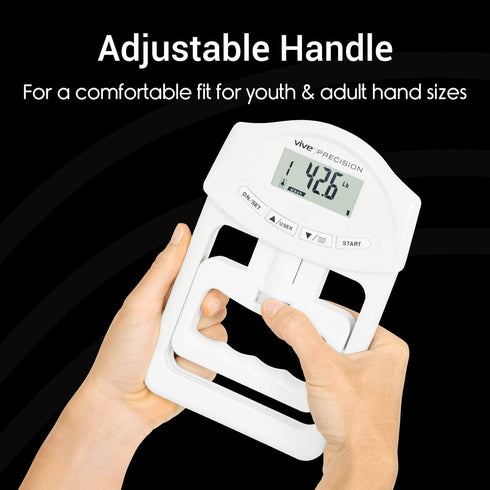 Grip Strength Tester - Hand Grip Dynamometer - Handheld Digital Measurement Meter 198 Lbs / 90 Kgs for Sports, School,