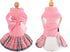 Dog Sweater for Small Dogs, Warm Fleece Dress for Fall, Plaid Pink Sweater for Chihuahua Yorkie Teacup Dogs