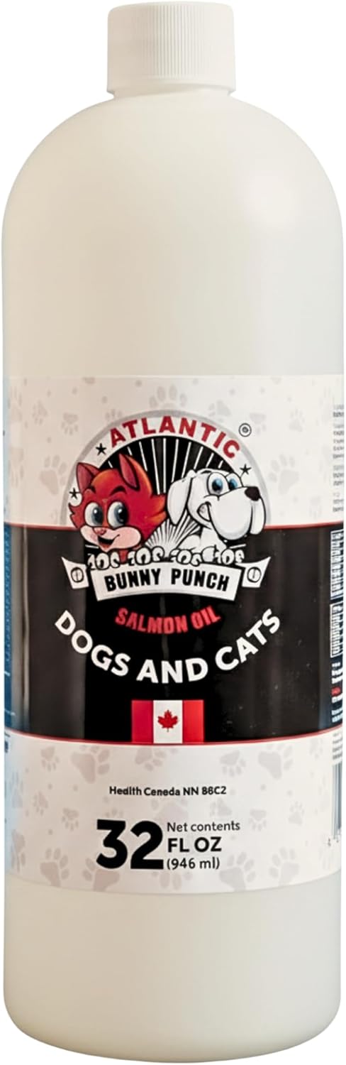 BUNNY PUNCH SINCE 1990 Bunny Punch Pure Atlantic Salmon Oil for Dogs & Cats - Liquid